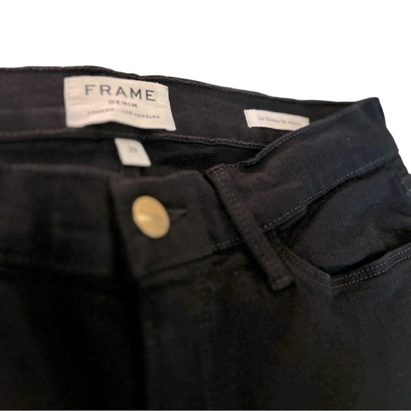 Frame Denim ✘ Black Le Skinny de Jeanne Mid-Rise Jeans, Sz. 29 - Picture 4 of 11